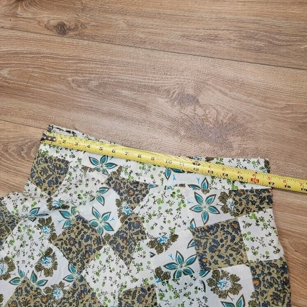 NWT Anthropologie Maxi Skirt XL Boho Raga Floral Turquoise Brown - Picture 11 of 13